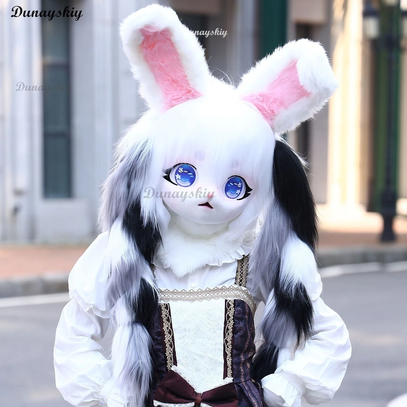 Fursuit Cosplay Headset Furry Rabbit Beast Mask Cosplay Costume Paw Cute Head Base Comiket Furry Kig Kigurumi Animal Cat Costume