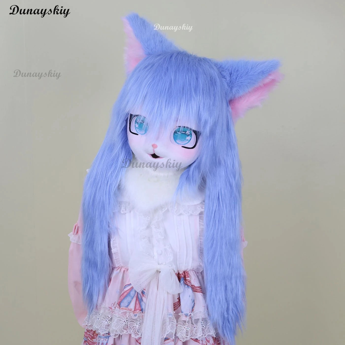 Furry Kigurumi Head Base Cosplay Costume Cat Kig Head Mask Headset Rabbit Doll Party Animal Costume Performance Prop