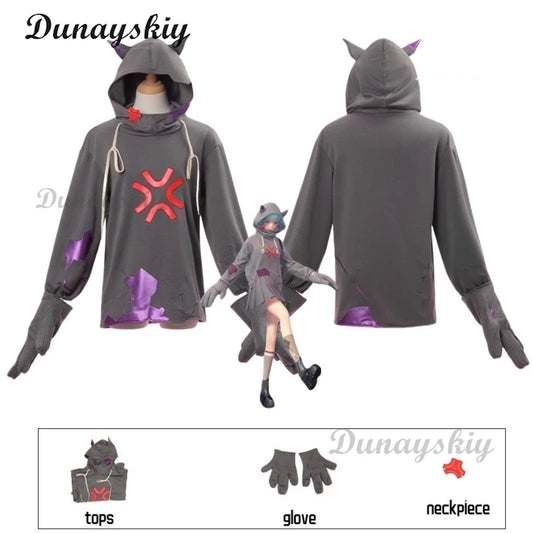 Infinity Nikki Cosplay Costume Wig Grey Hoodie Lolita Set Women Kawaii Girls Sweet Outfit Halloween Party Outfit