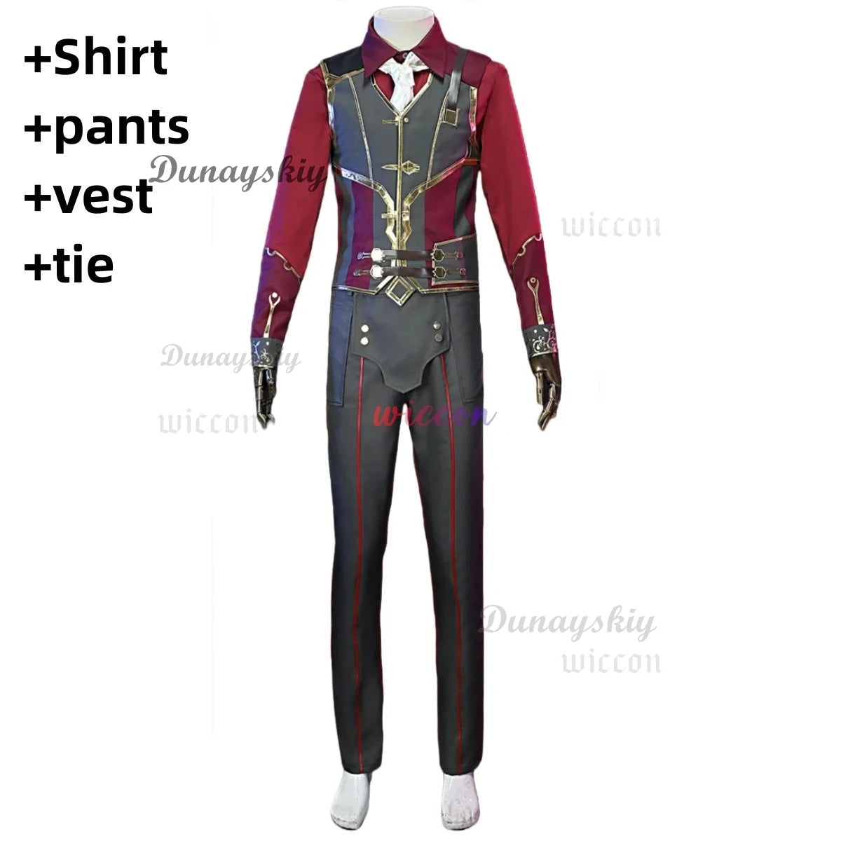 Game LOL Arcane Silco Cosplay Costume Anime Military Uniform Trench Coat Boot Wig Adult Man Halloween Christmas Party Suit