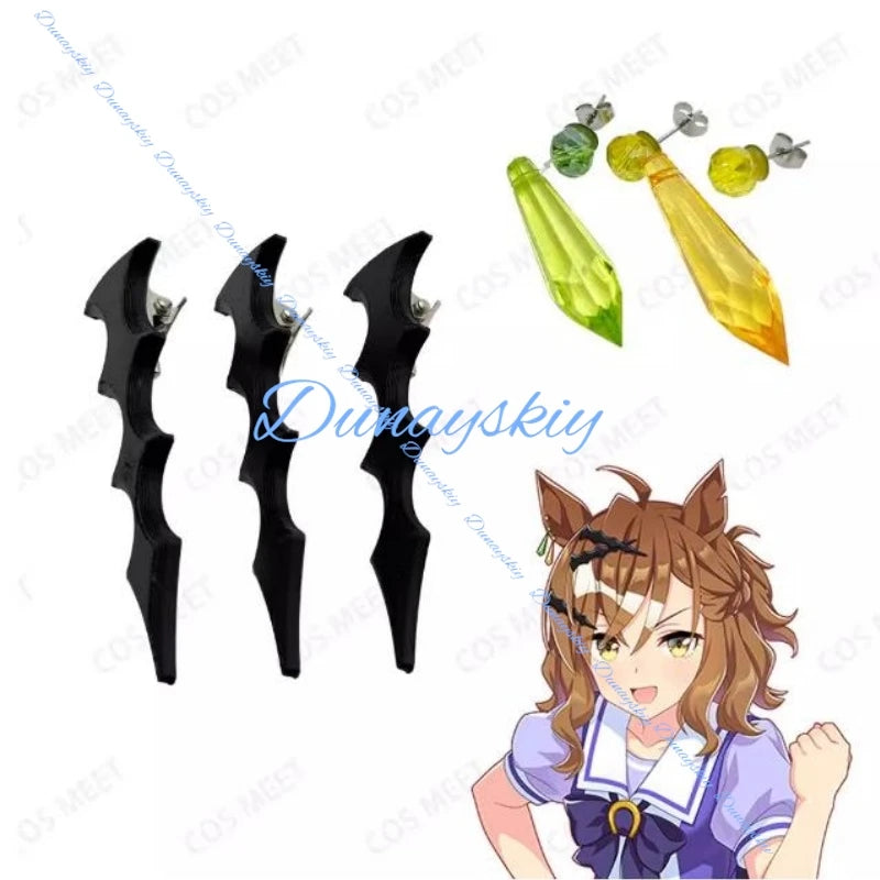 Anime Game Umamusume Pretty Derby Jungle Pocket Cosplay Wig Ears Tails 2 Style Hair Heat Resistant Synthetic Hair Halloween