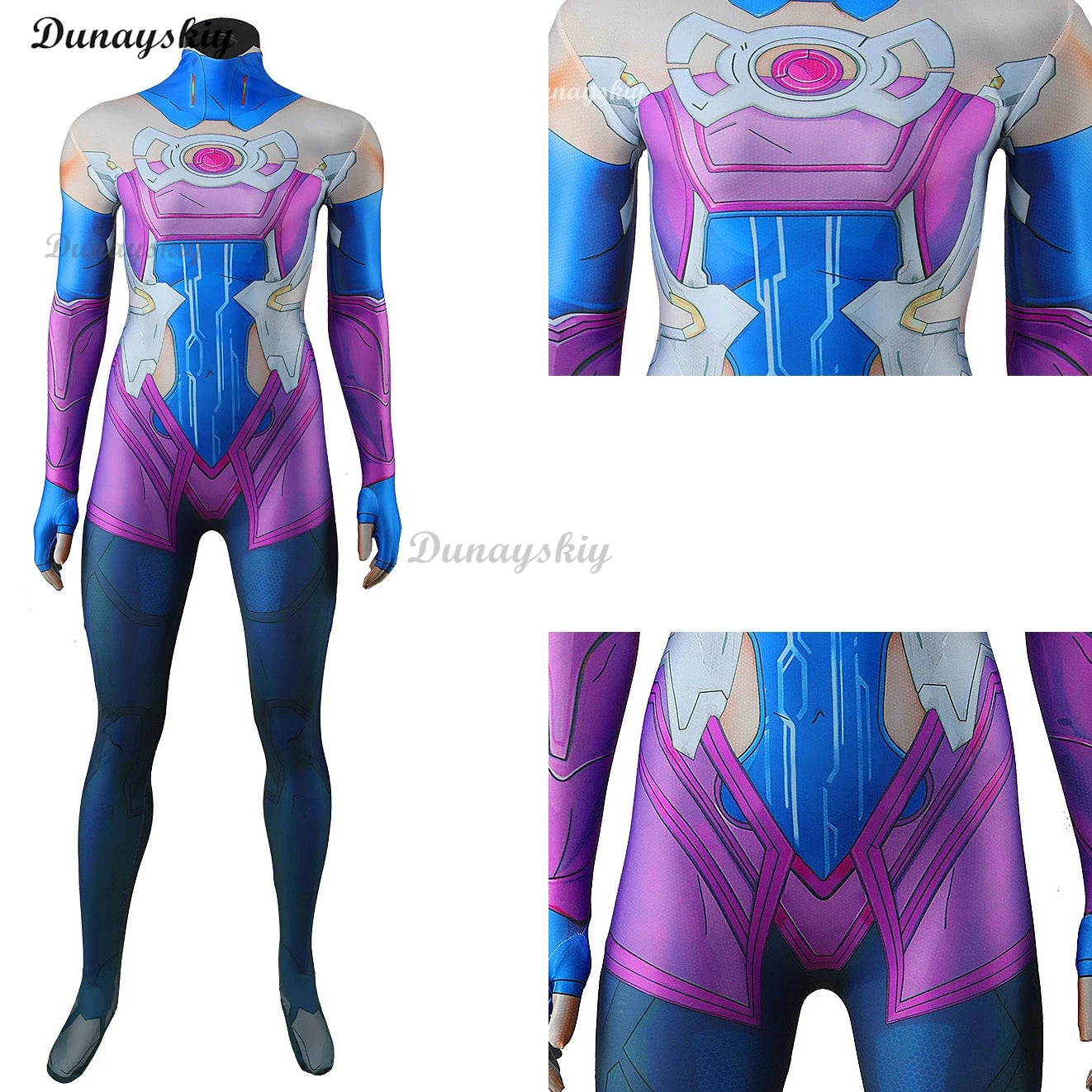 Mv Rivals Galacta Gali Cosplay Purple Jumpsuit Daughter of the Devourer Outfits Wig Comic Game Clothes Uniform Halloween Suit