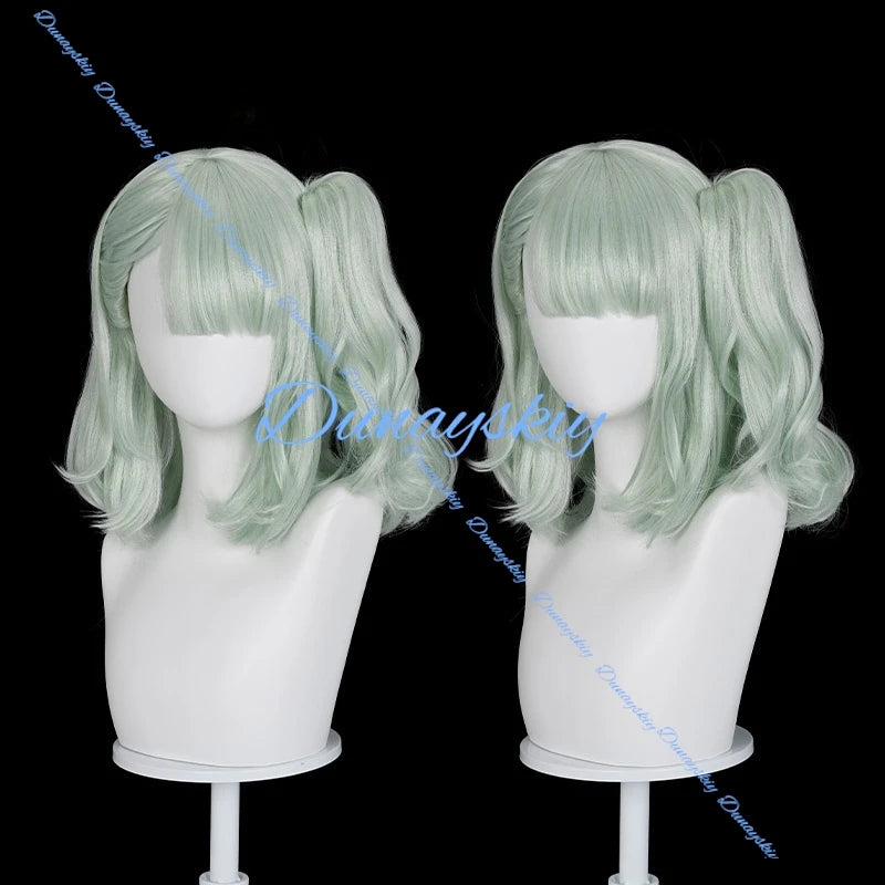 Zenless Zone Zero Virtual Idol Chinatsu Remi Cosplay Wig Game Zenless Zone Zero Cosplay Women 40cm Light Green Ponytail Wig
