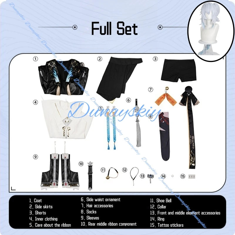 Game Wuthering Waves Buling Cosplay Costume Wig Huanglong Festival Halloween Party Women Girls Carnival Outfit Accessory Set