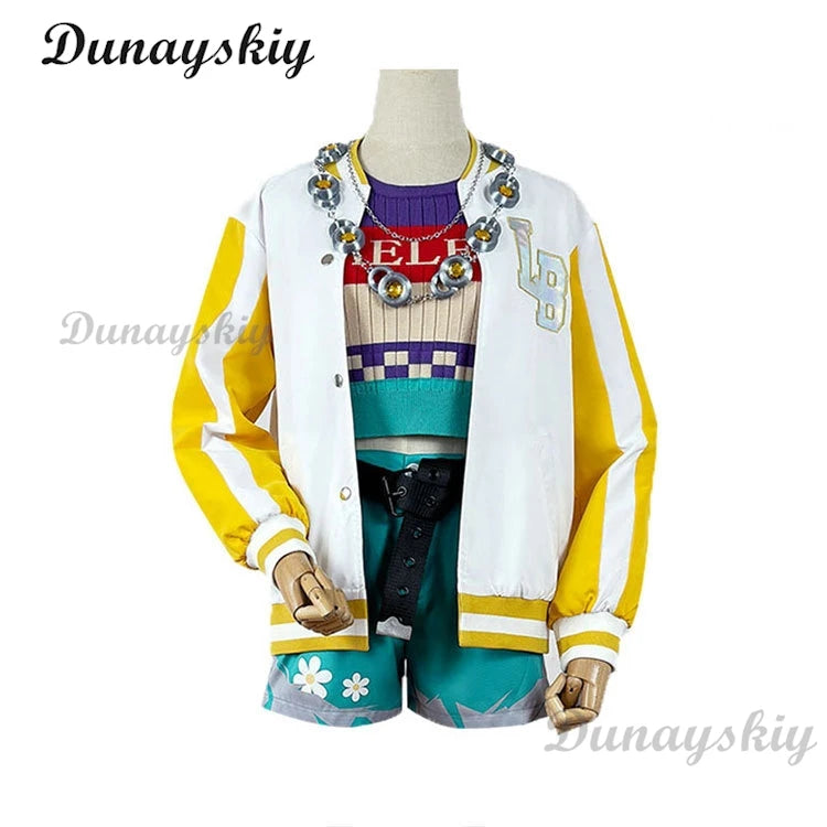 Game Identity V Lily Barriere Cheerleader Cosplay Costume Wig Fancy Party Suit Halloween Carnival Uniforms Anime Clothing
