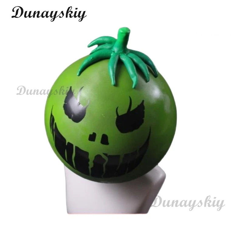 The Hundred Game Line Cosplay Oosuzuki Kurara Headset Mask Green For Halloween Party Straight Wigs For Women Customized