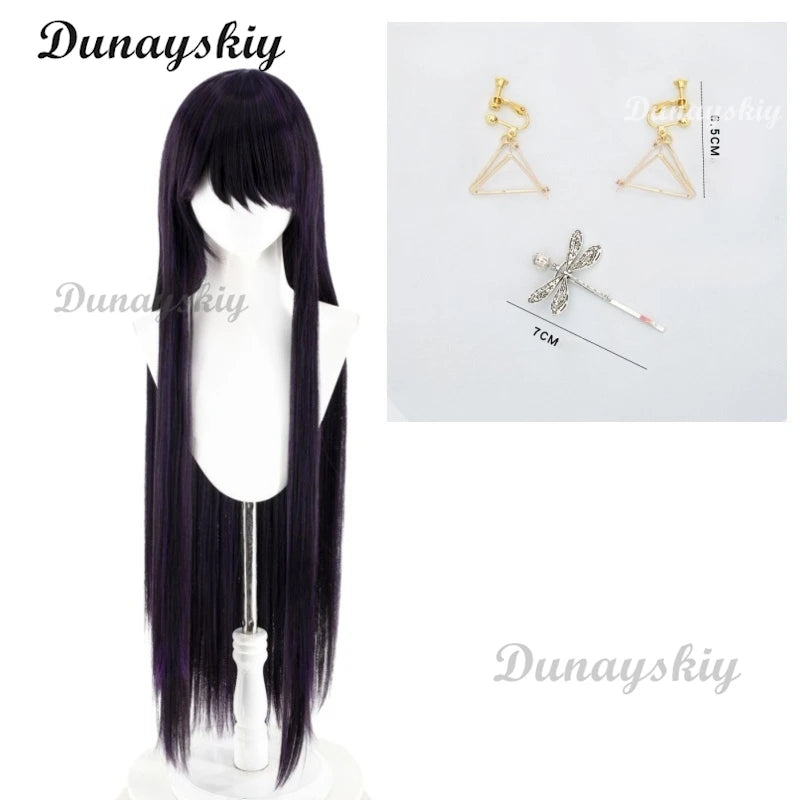 The Hundred Line Sizuhara Hiruko Cosplay Wig Earrings Ear Clips Hairclips Halloween Costume Accessory Props Customized