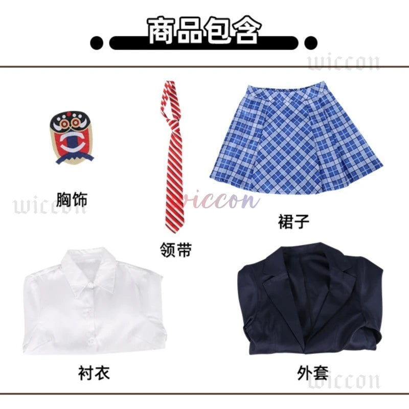 Anime Bang Dream! Cosplay Costume Tamade Chiyu Cosplay Costumes School Uniform Outfit Halloween Party Clothes For Women men