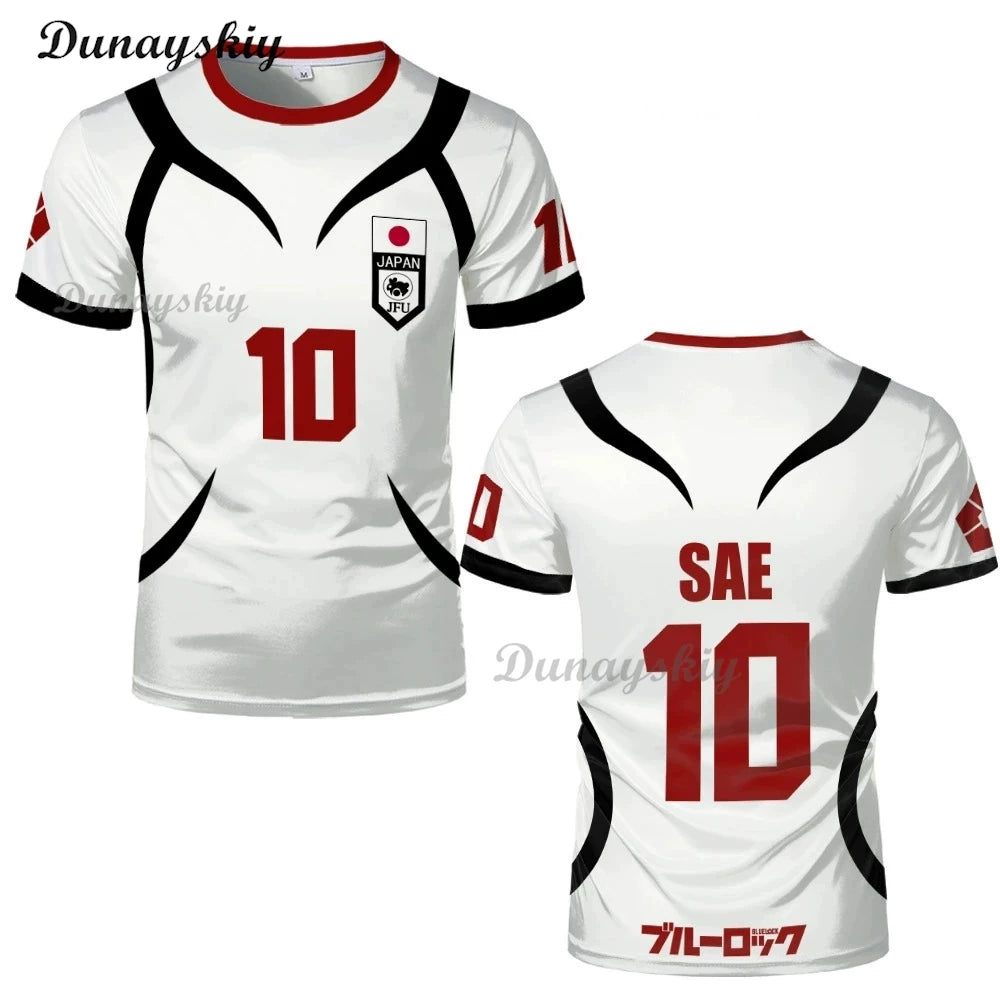 Anime Blue Cosplay Lock #10 #2 #13 SAE Shirt Football Jersey Oliver Aiku Cosplay Costumes Shidou Soccer Uniform 3D Printing