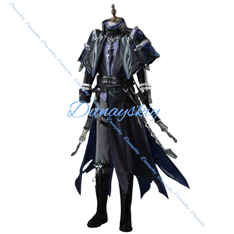 Genshin Impact Kyryll Chudomirovich Flins Cosplay Costume Wig Uniform Props Game Cos Outfit Halloween Party for Women Men