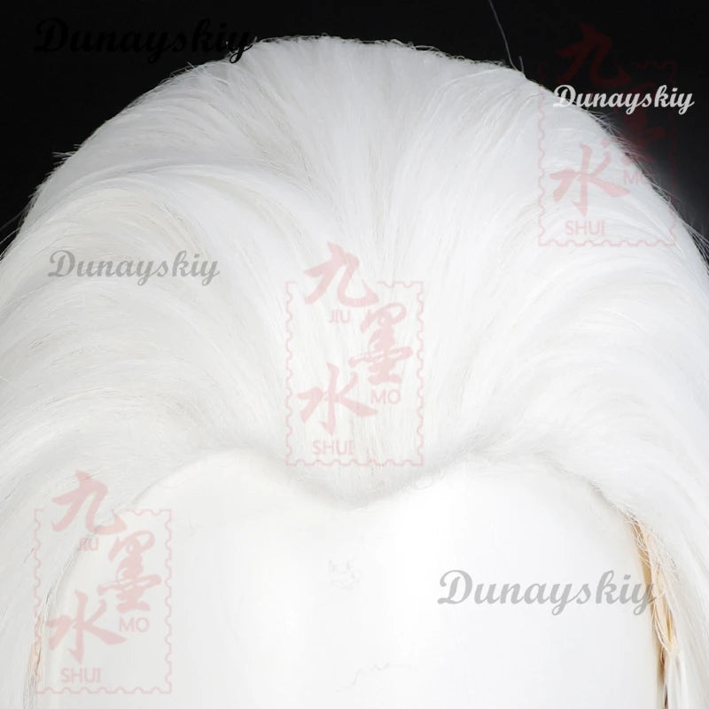 Anime Movies Nezha Aoguang Cosplay Wig White  Long Hair Headwear Corn Ao Bing Props Ne Zha 2 Halloween Party Women Men Gifts
