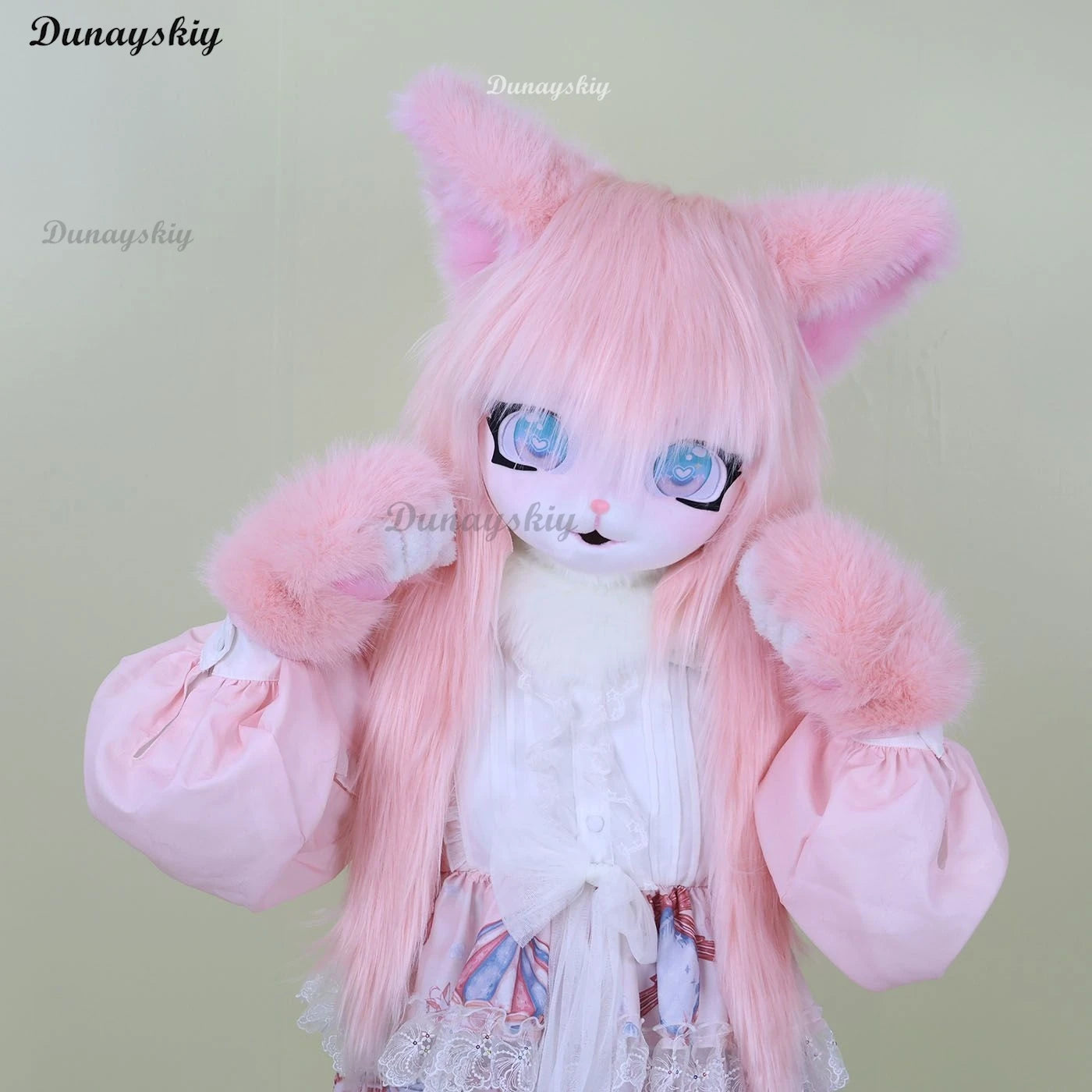 Furry Kigurumi Head Base Cosplay Costume Cat Kig Head Mask Headset Rabbit Doll Party Animal Costume Performance Prop