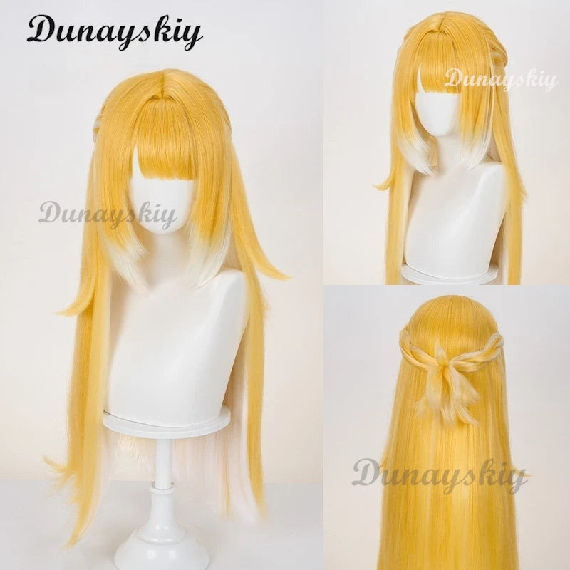 Zenless Zone Zero Ju Fufu Cosplay Wig Orange Long Hair Yunkui Summit Halloween Party for Women Girls Carnival Props Accessory