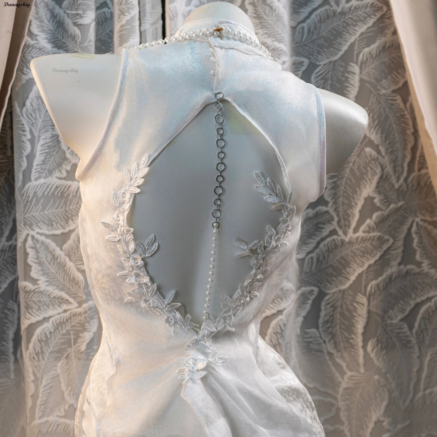 Game Nikke The Goddess of Victory Modernia Marian Cosplay Costume White Cheongsam Butterfly Love Flower Dress Halloween Outfits