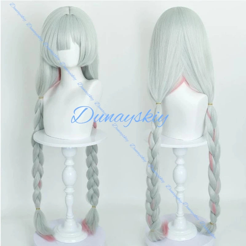 Anime Game Wuthering Waves Phrolova Suit Gorgeous White Dress Uniform Cosplay Costume Wig Halloween Party Outfit Women