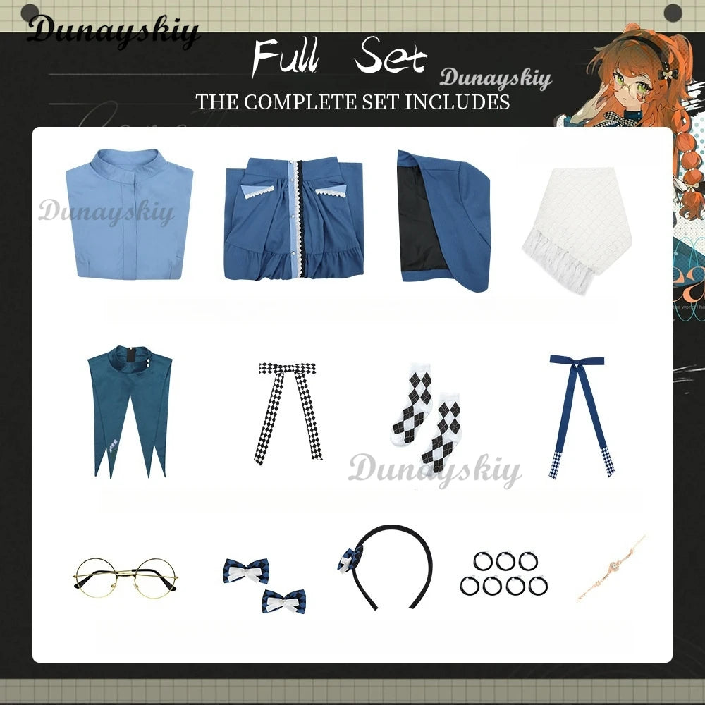 Reverse:1999 Sonetto Women 1st Anniversary Daily Cosplay Costume Cos Game Anime Party Uniform Hallowen Play Role Clothes