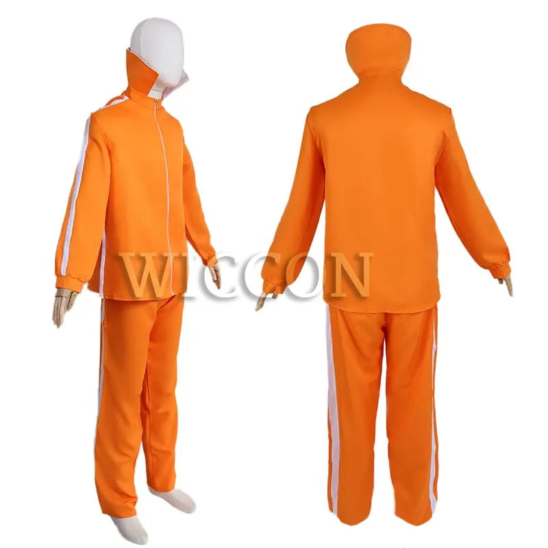 Movie Vector Cosplay Costume Orange Jakect Pant Outfits Set Mushroom-shaped  Wig Glasses Halloween Fancy Suit Party Suit