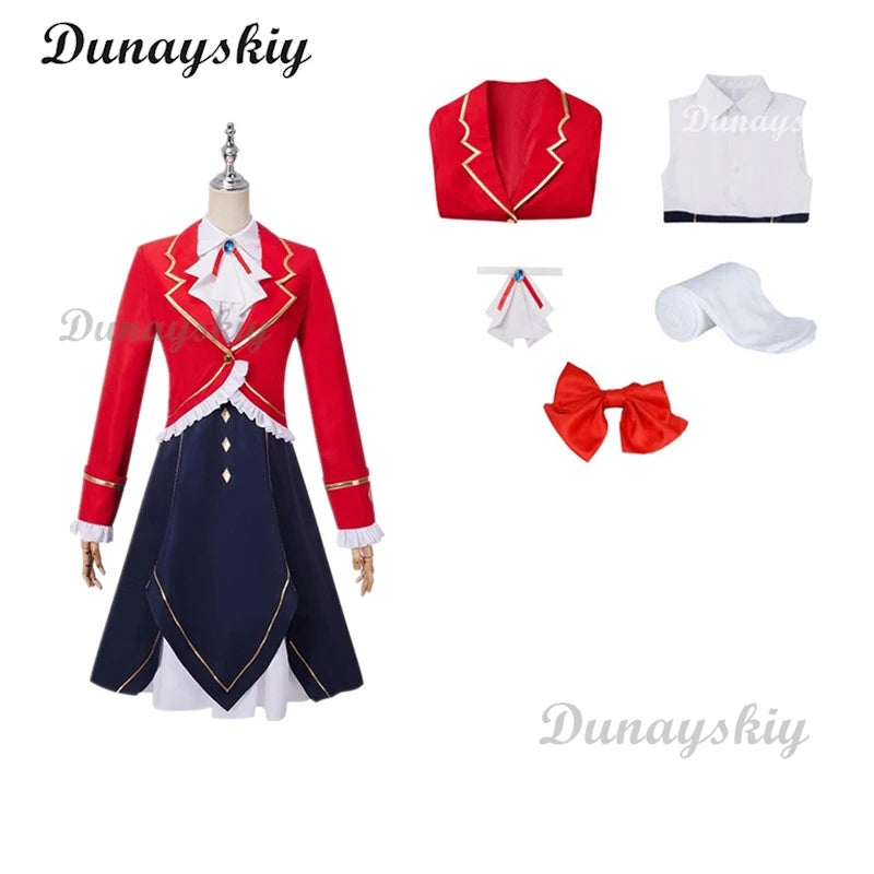 Anime I'm in Love with the Villainess Rae Taylor Claire Francois Cosplay Costume Wig Shoes Role Play Uniform Halloween Carnival