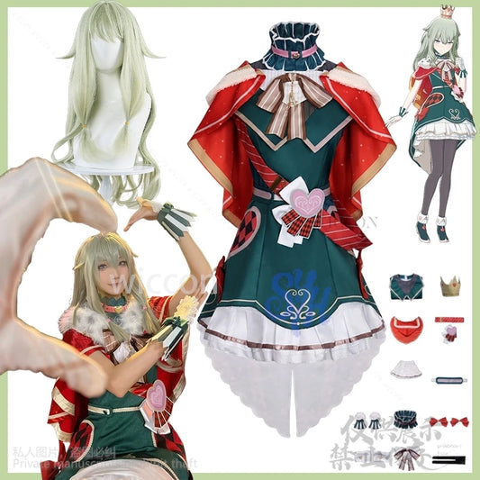 Project Sekai Colorful Stage Kusanagi Nene Cosplay Wonderlands Anime Costume Red Green Dress Kawaii Lolita Halloween Christmas