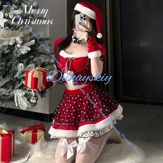 Rabbit Girl Cosplay Costume Christmas Uniform Set Santa Claus Outfit Modern Dance Women's Special Use Clothing