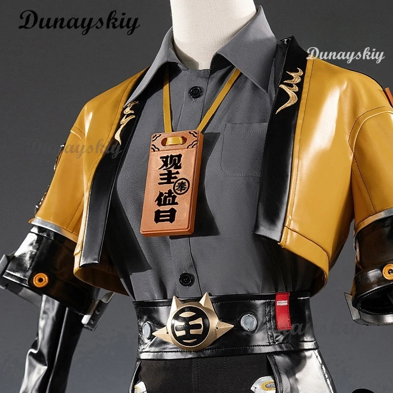 Zenless Zone Zero Ju Fufu Jacket Shorts Cosplay Costume Wig Uniform Yunkui Summit Halloween Party for Women Girls Carnival Props