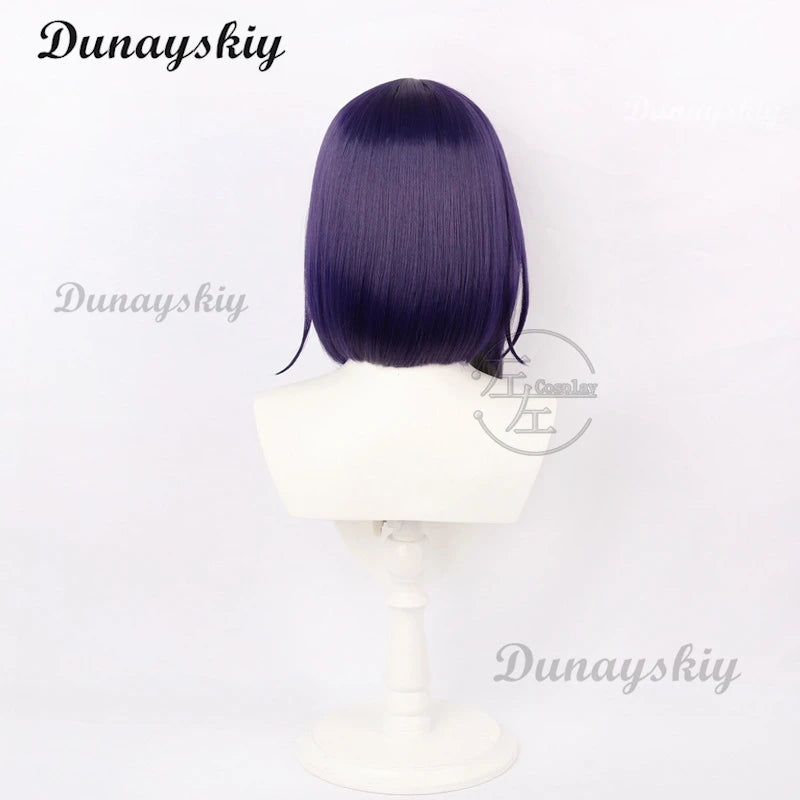 The Hundred Line Kako Tsukumo/ Ima Tsukumo Cosplay Wig Purple Double Ponytail Hair Last Defense Academy Halloween Party Carnival