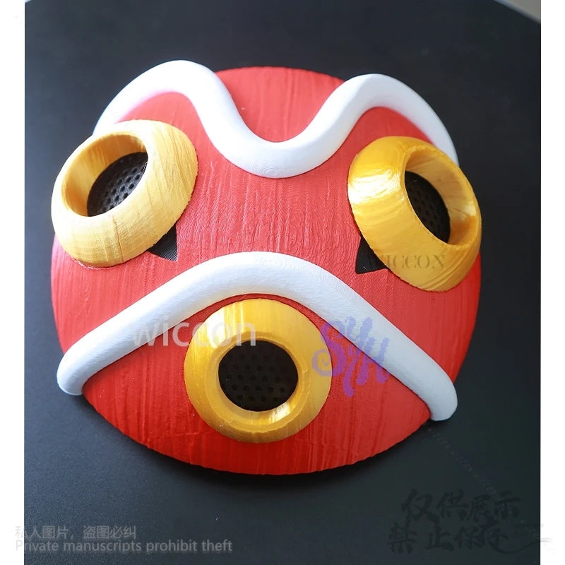 Anime Princess Cosplay Mask Earring Horror Red 3D Polylactic Acid Necklace Props Accessory Halloween Christmas Party Gifts Cos