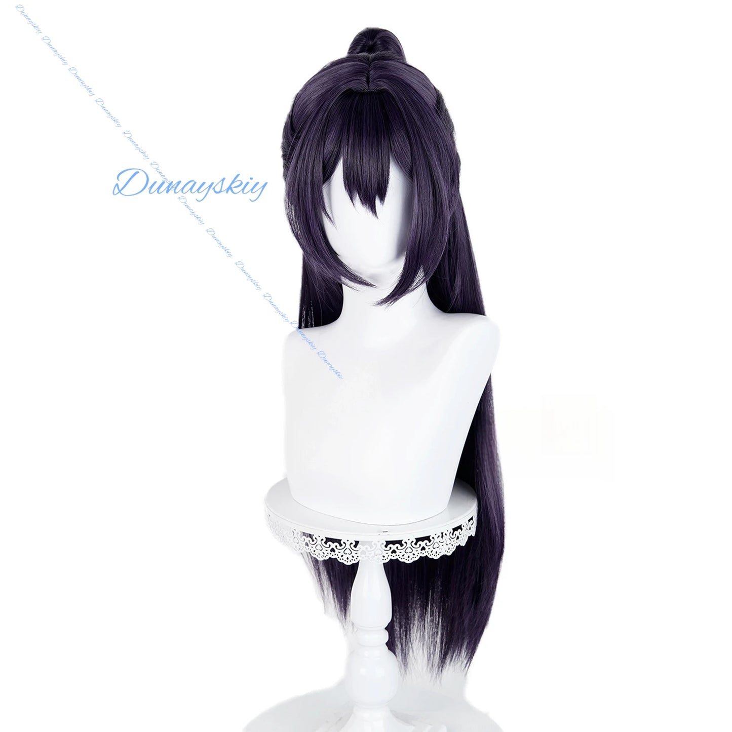 Hong Lu Cosplay Wig 80cm Dark Purple Grey Wigs Cosplay Anime Limbus Company  Heat Resistant Synthetic Hair Halloween