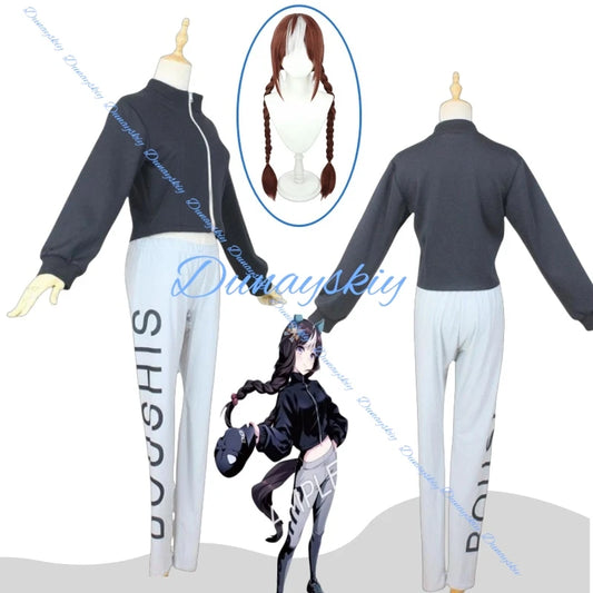 Hokko Tarumae Cosplay Costume Wig Top Pant Suit Game Pretty Derby Cosplay Dress Halloween Carnival Uniforms Party Suit