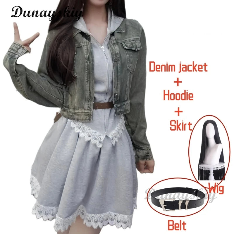 Love and Deepspace Heroines Green Coat Cosplay Costume Dress Emerald Cadence‌ Halloween Carnival Party Play Role Clothes