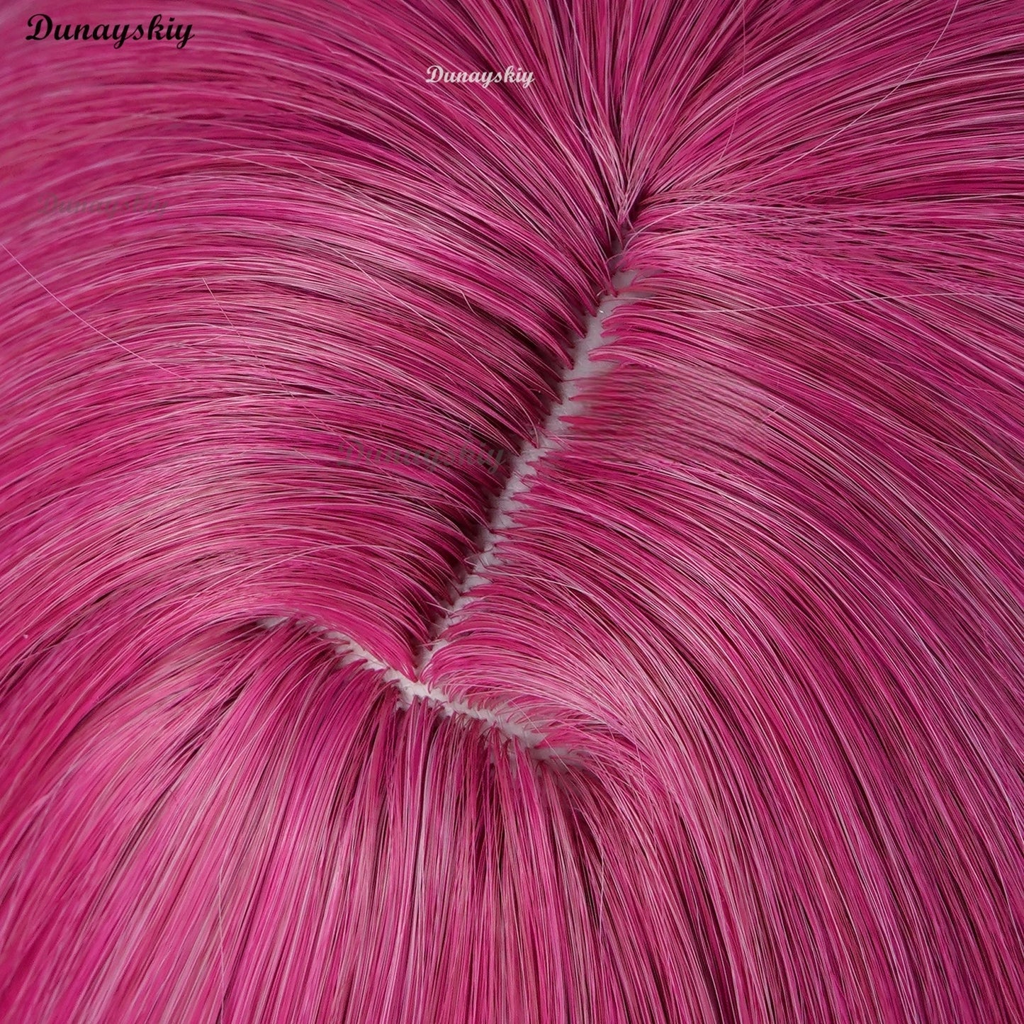 Game Wuthering Waves Lupa Cosplay Wig Mixed Color Headwear Props Women Wigs With Double Ponytails Heat Resistant Synthetic Hair