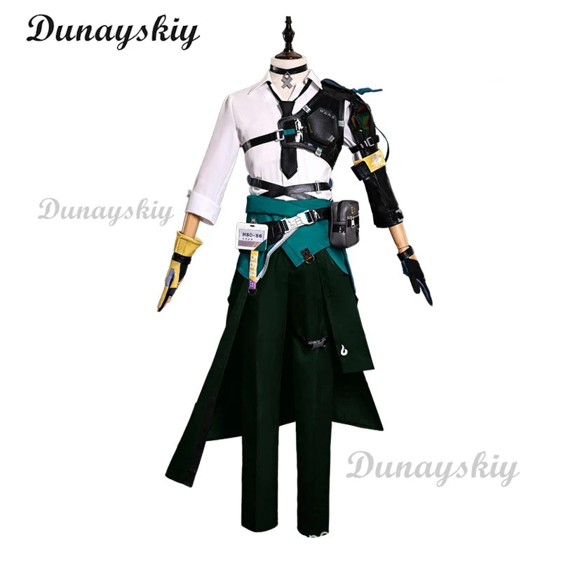 Harumasa Cosplay Costume Wig Zenless Zone Zero Game Uniform Headband Choker Props Section 6 Halloween Party for Women Men