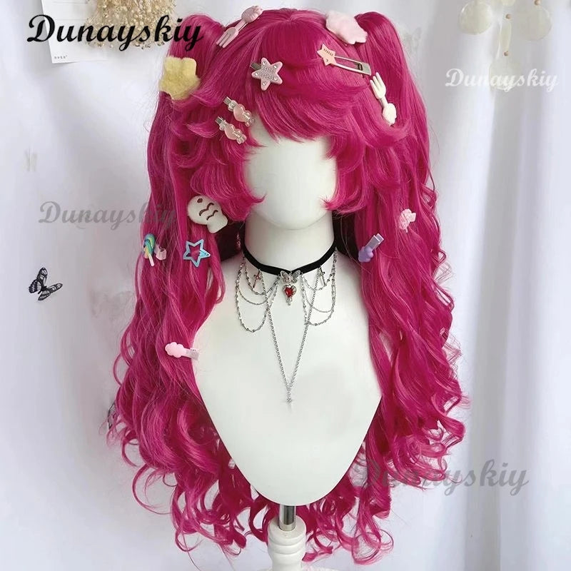 Pinkie Pie Cosplay Costumes Wig Shoes Anime Sweet Lolita Candy Amusement Park JSK Dresses Kawaii Girls Dress Up Party Suits