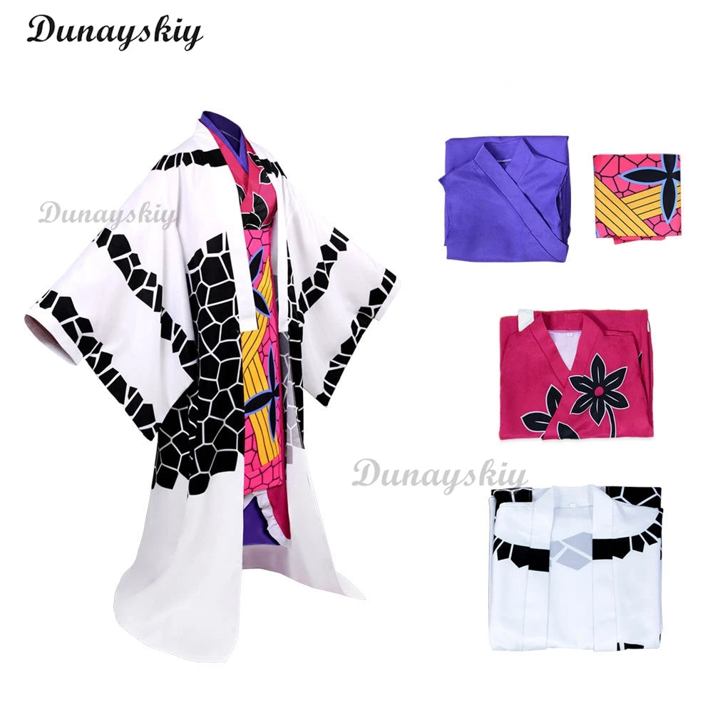 Anime Daki Cosplay Costume Wig Japanese Kimono Dress Outfits Juuni Kitsuki Sixth Women's Clothings Halloween Carnival Suit
