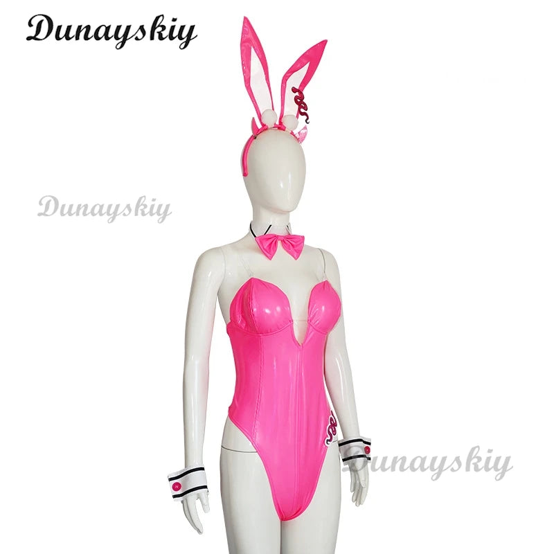 Alice Sexy Bunny Girl Tights Jumpsuits Cosplay Costume Wig NIKKE Goddess of Victory Women Girl Bunny Suit Pink Black White