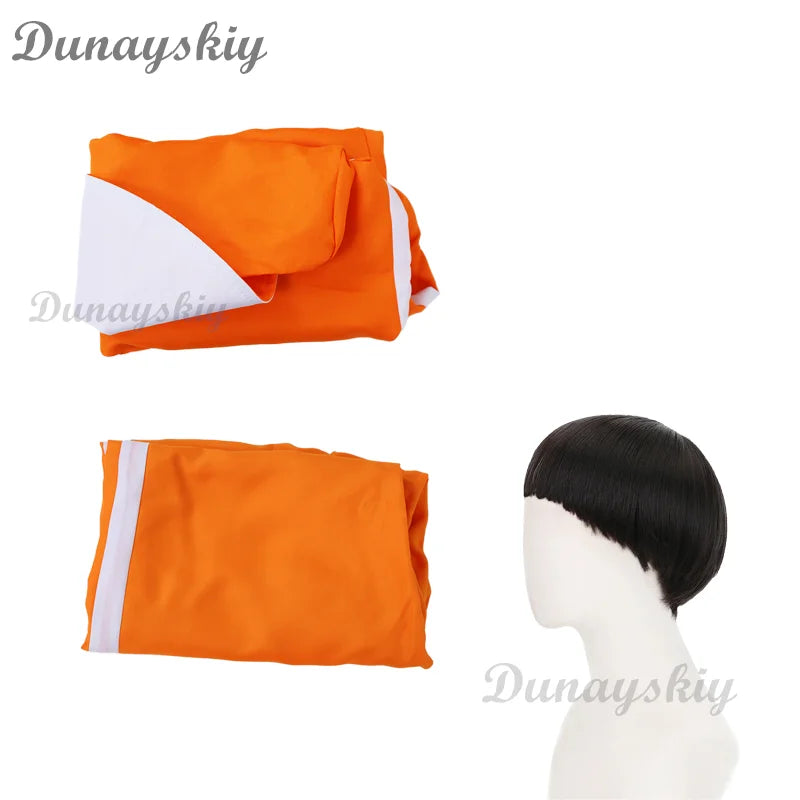 Movie Vector Cosplay Costume Orange Jakect Pant Outfits Set Mushroom-shaped  Wig Glasses Halloween Fancy Suit Party Suit