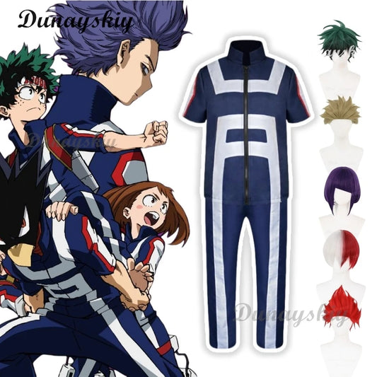 Anime My Hero Costume Academia Men Gym School Uniform For Baku No Hero Bakugou Katsuki /Todoroki Halloween Cosplay Carnival Suit