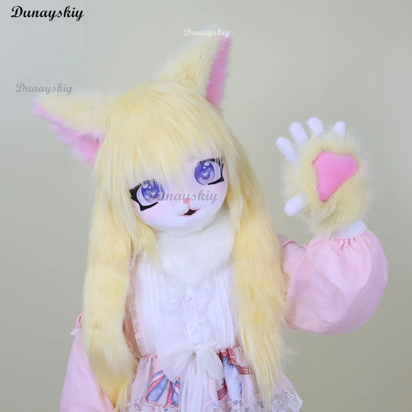 Furry Kigurumi Head Base Cosplay Costume Cat Kig Head Mask Headset Rabbit Doll Party Animal Costume Performance Prop
