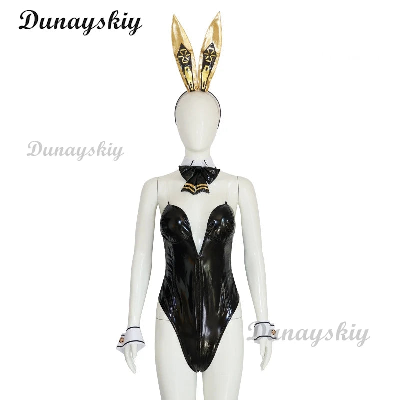 Alice Sexy Bunny Girl Tights Jumpsuits Cosplay Costume Wig NIKKE Goddess of Victory Women Girl Bunny Suit Pink Black White