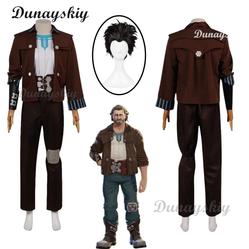 Arcane S2 Tv Lol Vander Cosplay Costumes Wig Anime Uniform Outfits Halloween Carnival Wine Suit Mens Outfit Customized