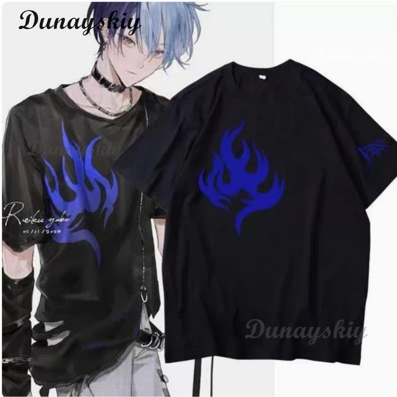 New Anime Project Sekai Aoyagi Toya Cosplay Printed Short Sleeve T-Shirt Casual Tee Fashion Vintage Shirts Versatile in Summer