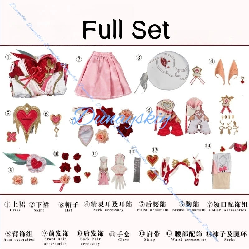 Game Honkai Impact 3rd Love Messenger Elysia Sexy Dress Cosplay Costume Wig Uniform Clothe Women Halloween Costumes Full Set