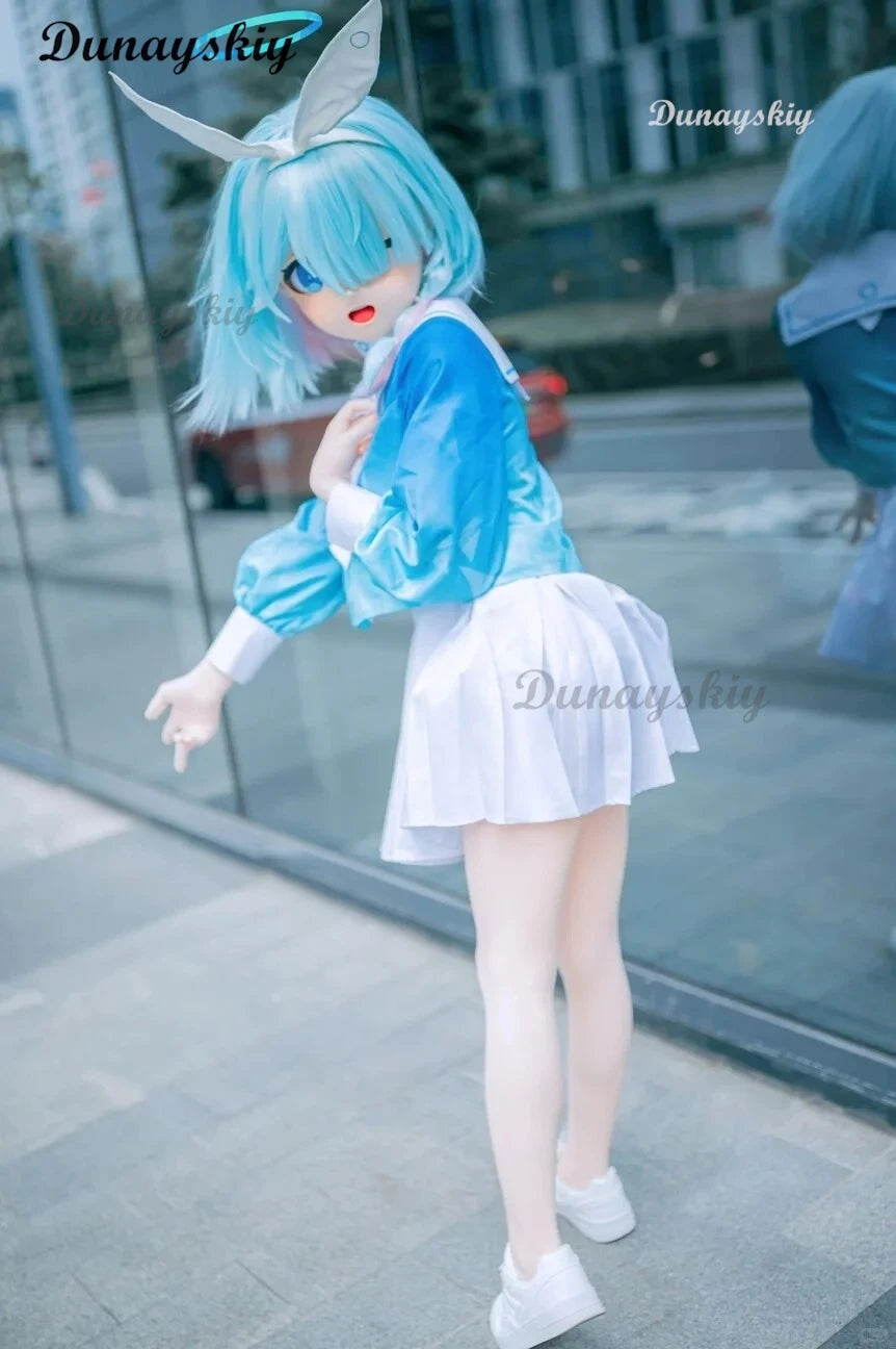 Blue Archive Arona Game Cosplay Costume Blue JK School Sailor Uniform Wig Headwear Halo Shoes Halloween For Women Girls