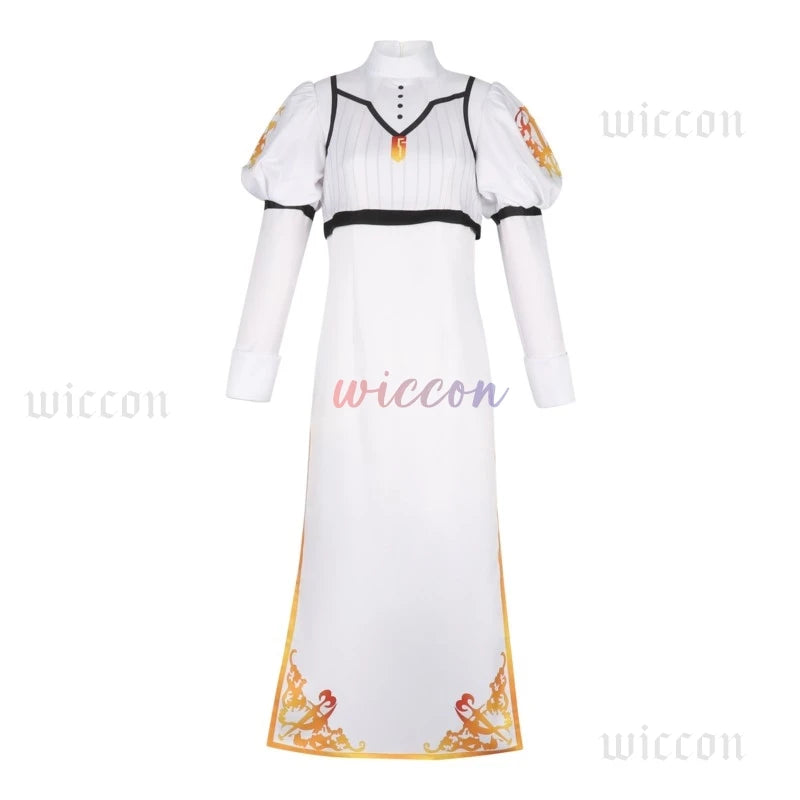 Game DMC 4 Kyrie Devil Cosplay Kyrie Devil Cosplay May Cry Costume Women White Dress Uniform Wig Outfit Halloween Party