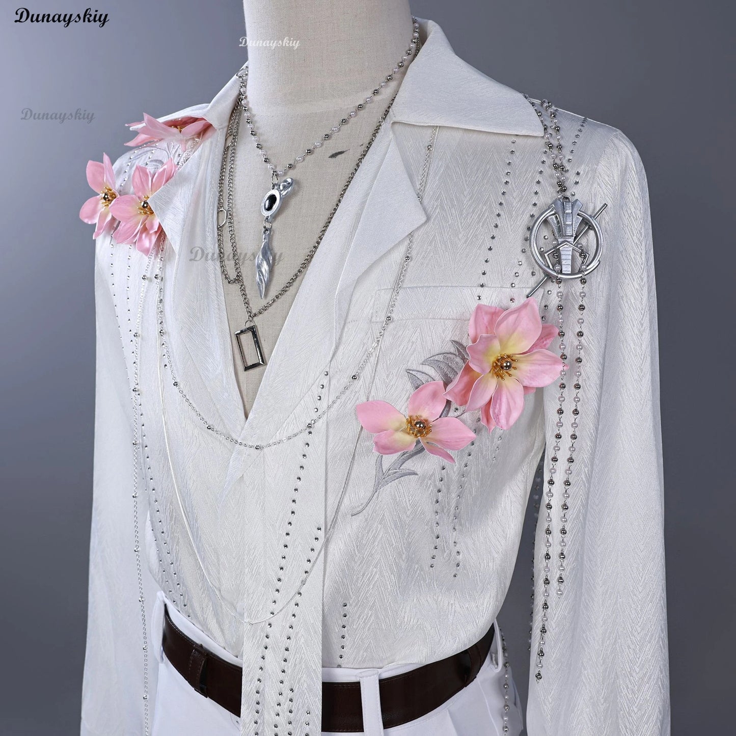 Game Love and Deepspace Zayne Rafayel Qi Cosplay Costume Flower Shirt Pants Fragrant Possession Uniform Halloween Party Prop