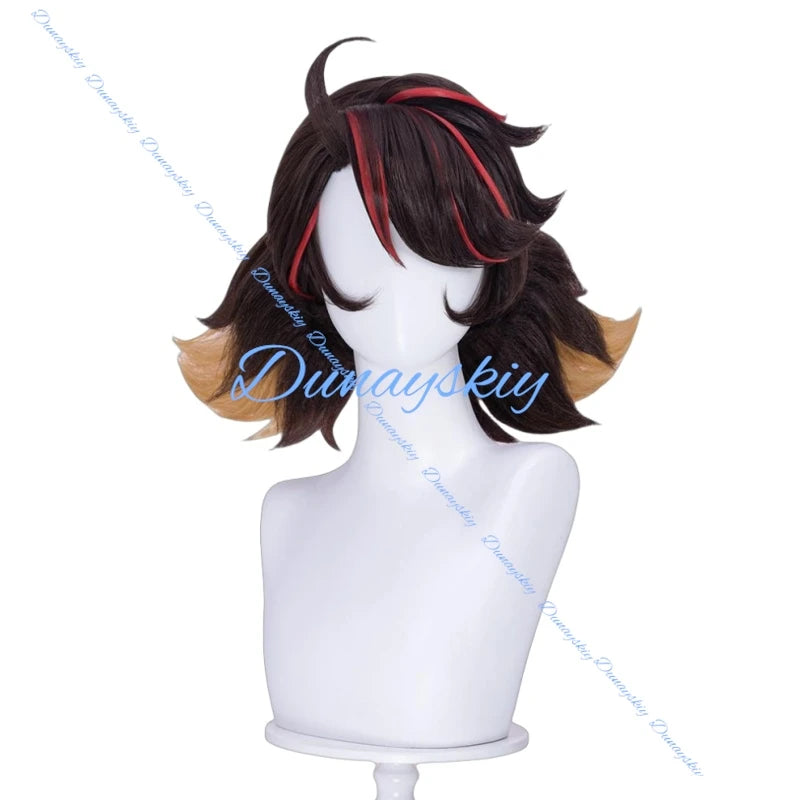 Peni Parker Cosplay Wig Game Women Hair Cos Accessories Multicolored Short Hair Halloween Wig Prop