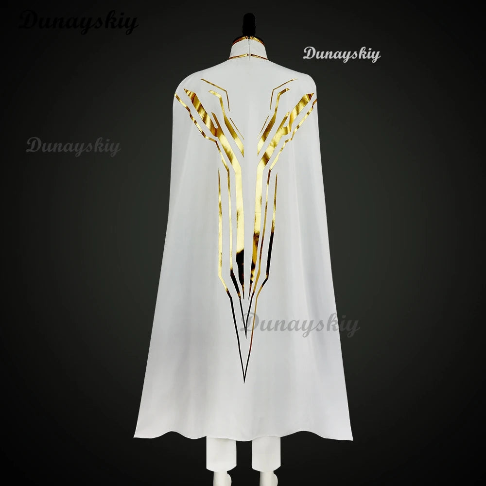 Anime To Be Hero X Nice Cosplay Costume Wig Jumpsuit PU Leather Cloak Lin Ling Halloween Party Men Uniform Full Set