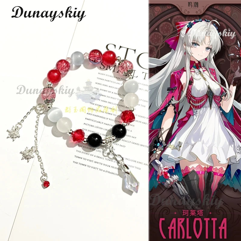 Game Wuthering Waves Phoebe Cosplay Bracelet The Shorekeeper Unisex Beads Chain The Shorekeeper Pendant Bracelets XMAS