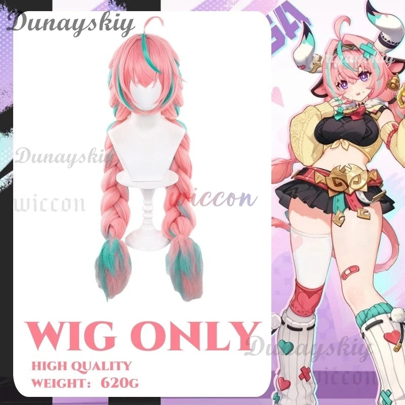 Game Genshin Impact Varesa Cosplay Varesa Cosplay Wig Horn Accessory Uniform New Dress Suit Anime Shoes Carnival Party Outfit