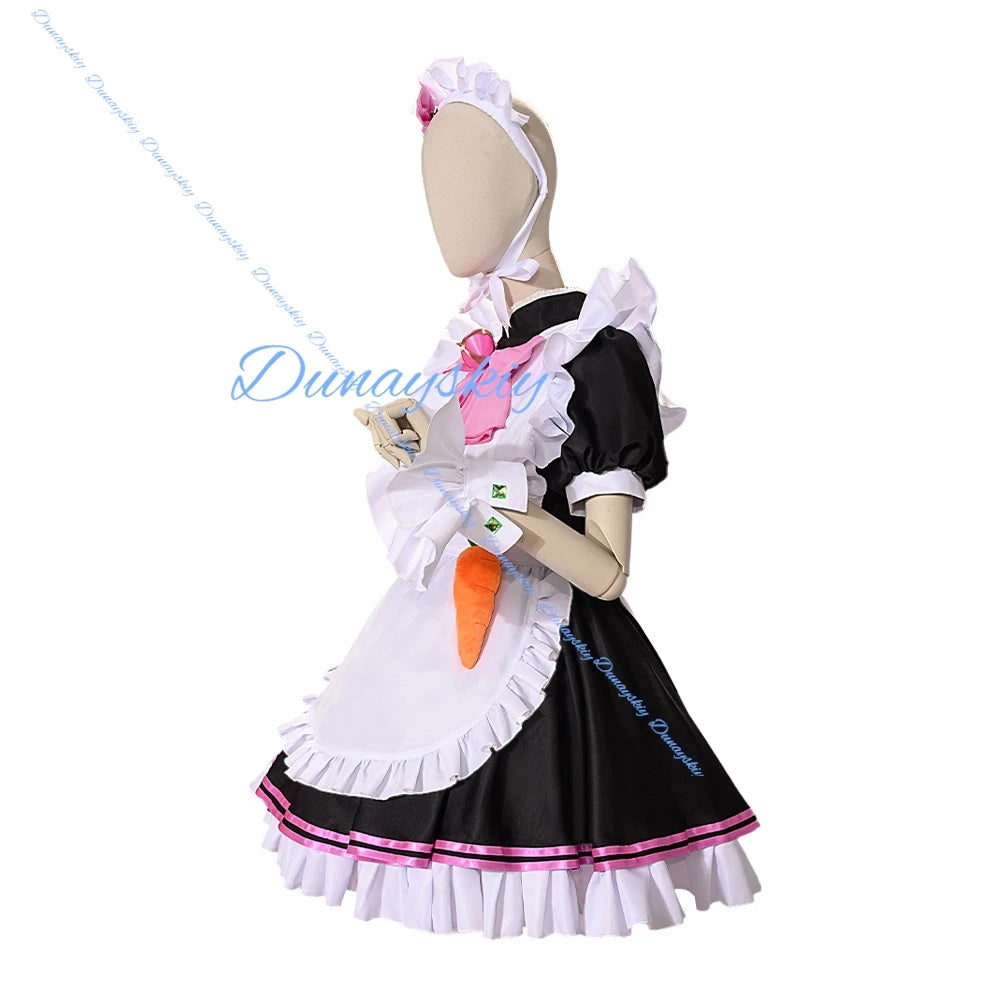 Game Umamusume: Pretty Derby T.M. Opera O Cosplay Costume Wig Pink Maid Dress Woman Sexy Kawaii Christmas Halloween Suit
